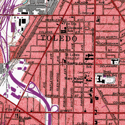 Topographic Map of Maumee Valley Covenant United Presbyterian Church, OH