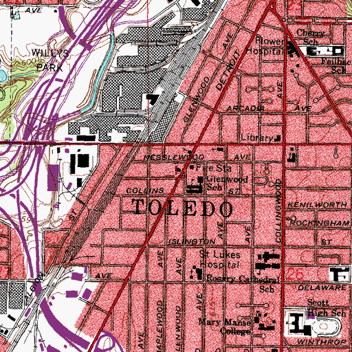 Topographic Map of Greater Nazarene Missionary Baptist Church, OH
