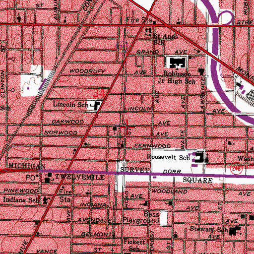 Topographic Map of Grace Presbyterian Church, OH