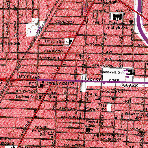 Topographic Map of Soul City House of God, OH