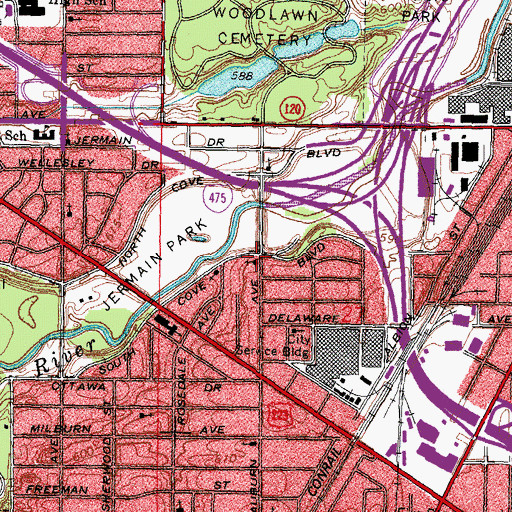 Topographic Map of Macedonia Baptist Church, OH