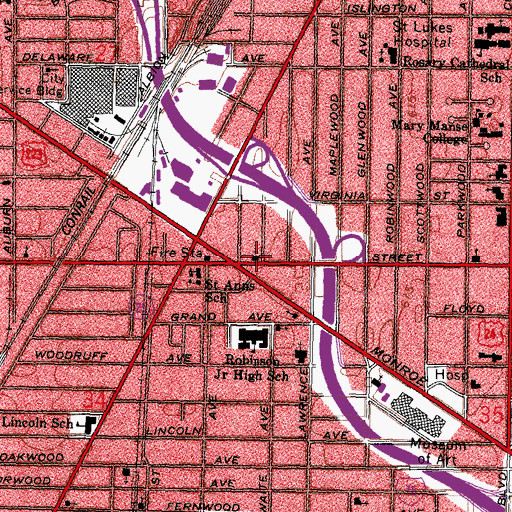 Topographic Map of Family Baptist Church, OH
