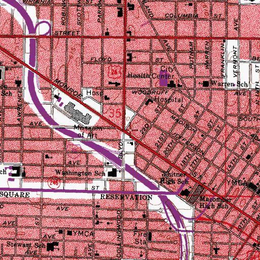 Topographic Map of Mount Hope Church of Jesus Christ, OH