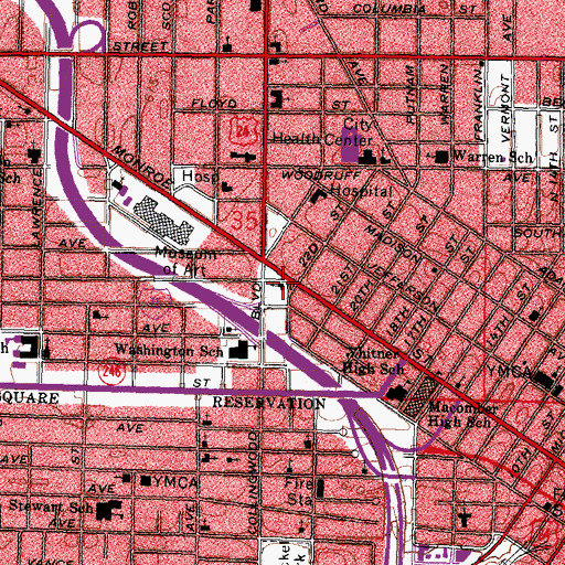 Topographic Map of First Alliance Church, OH