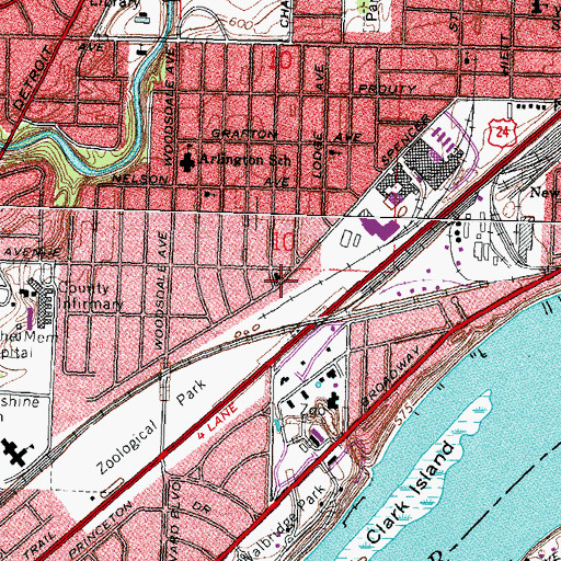 Topographic Map of Arlington Avenue Lutheran Church, OH