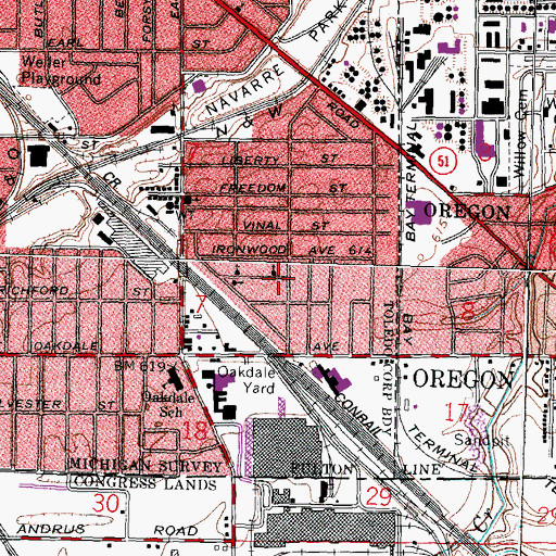 Topographic Map of Mays Chapel United Holy Church of America, OH
