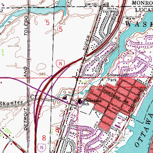 Topographic Map of Northpoint Church of the Nazarene, OH