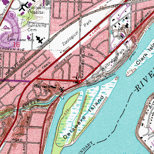 Topographic Map of Park Congregational Church, OH