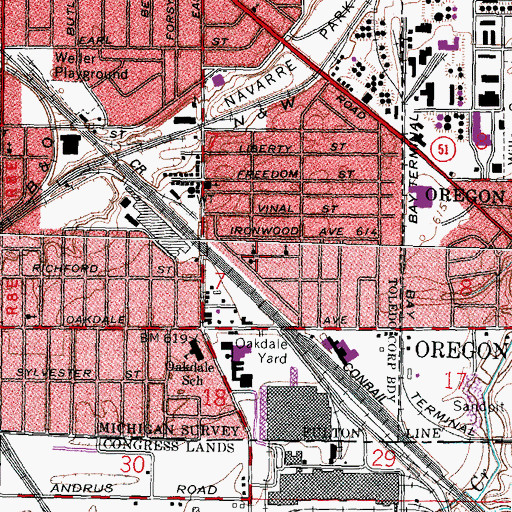 Topographic Map of Pentecostal Fellowship Church, OH