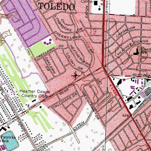 Topographic Map of Saint Andrew United Methodist Church, OH