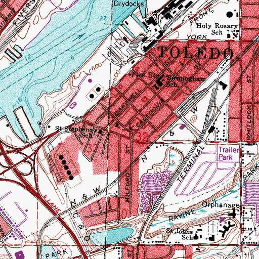 Topographic Map of Saint Michaels Byzantine Catholic Church, OH