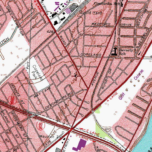 Topographic Map of Saint Petri Lutheran Church, OH