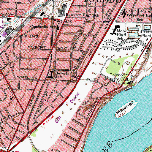 Topographic Map of Zion United Methodist Church, OH