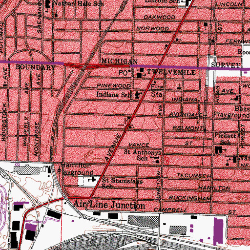 Topographic Map of Mount Sinai Pentecostal Church, OH