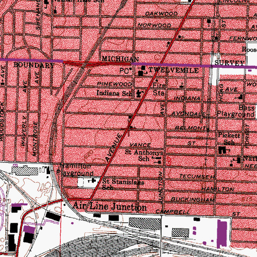 Topographic Map of New Jerusalem Christian Center, OH