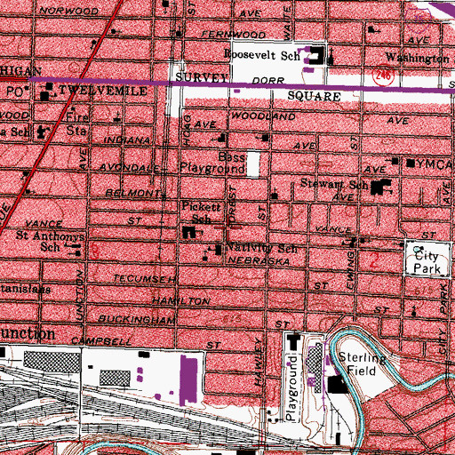 Topographic Map of True Church of God Sanctified, OH