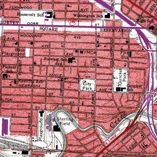 Topographic Map of Mount Zion Baptist Church, OH