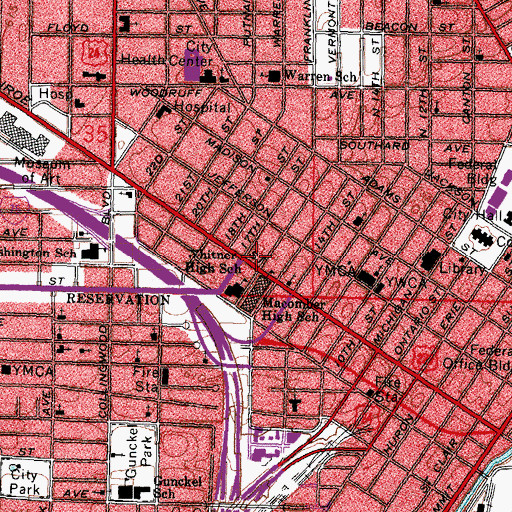Topographic Map of New Life Evangelistic Center, OH