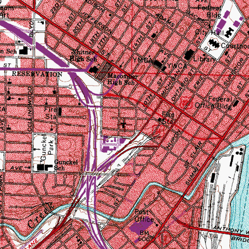 Topographic Map of Saint Patricks Church, OH