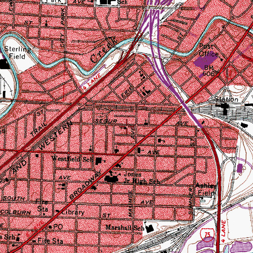 Topographic Map of Refuge Holy Tabernacle, OH