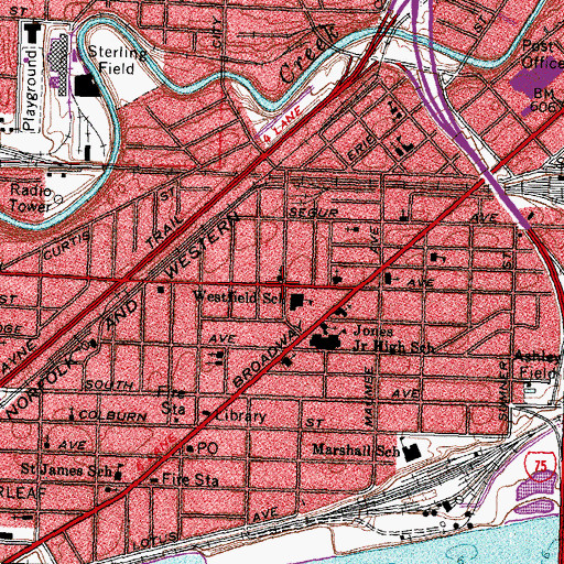 Topographic Map of First Spiritualist Church, OH