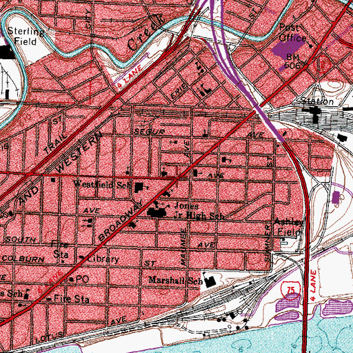 Topographic Map of Living Hope Christian Center, OH