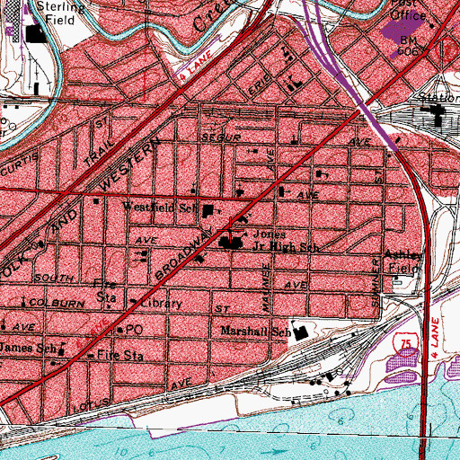 Topographic Map of Westminster Presbyterian Church, OH