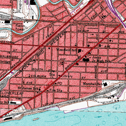 Topographic Map of Saint Lucas Lutheran Church, OH