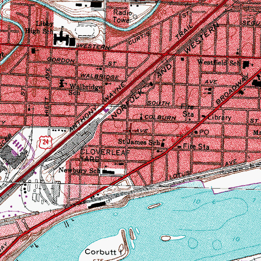 Topographic Map of Salem United Church of Christ, OH