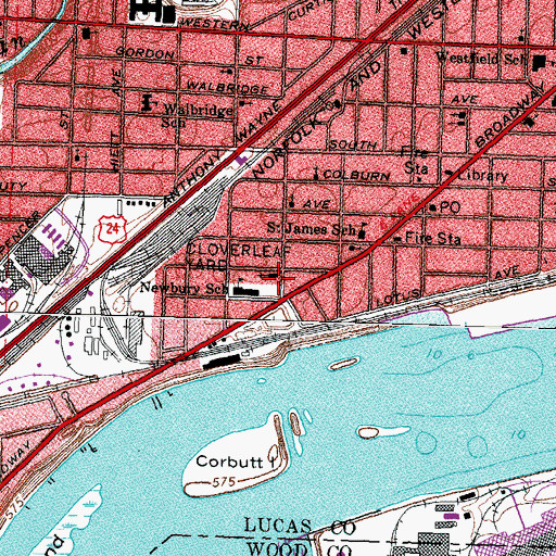 Topographic Map of First Freewill Baptist Church, OH