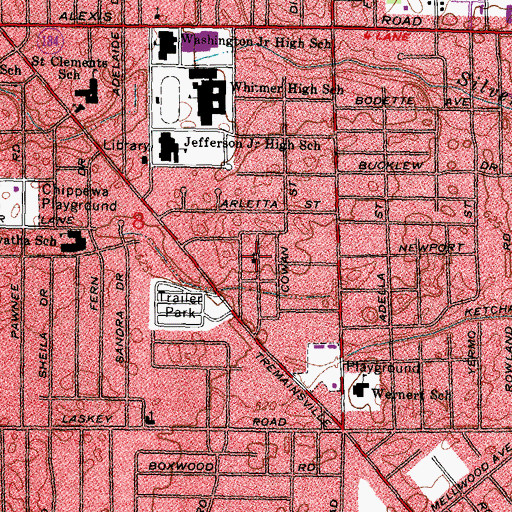 Topographic Map of Redeemer Missionary Church, OH