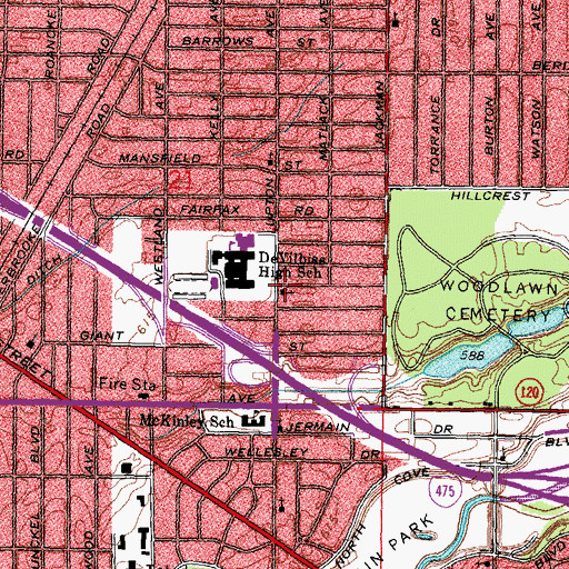 Topographic Map of Bethany Evangelical Lutheran Church, OH