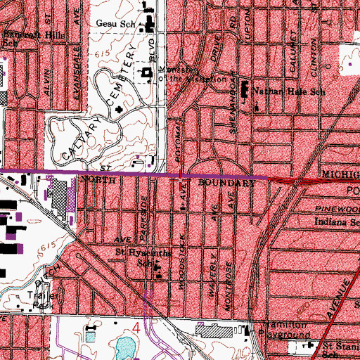 Topographic Map of Gods Way Holiness Temple, OH