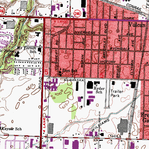 Topographic Map of Friendship Baptist Church, OH