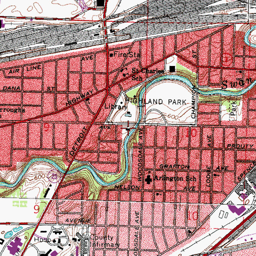 Topographic Map of Bethel Lutheran Church, OH