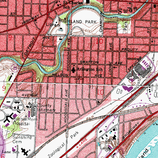 Topographic Map of Emmanuel United Brethren in Christ Church, OH
