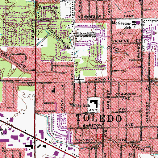 Topographic Map of Good Shepherd Lutheran Church, OH