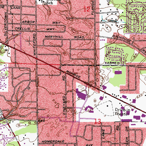 Topographic Map of Marko Plaza Shopping Center, OH