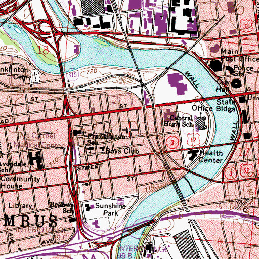 Topographic Map of Greater Christ Temple Apostolic Church, OH