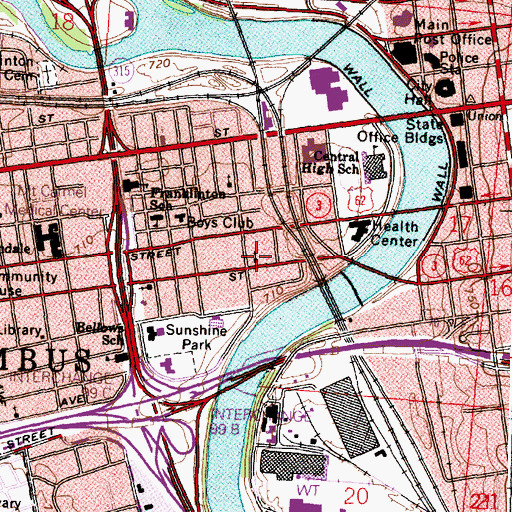 Topographic Map of United Pilgrim Church (historical), OH