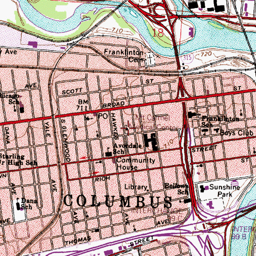 Topographic Map of Saint Matthew Lutheran Church, OH
