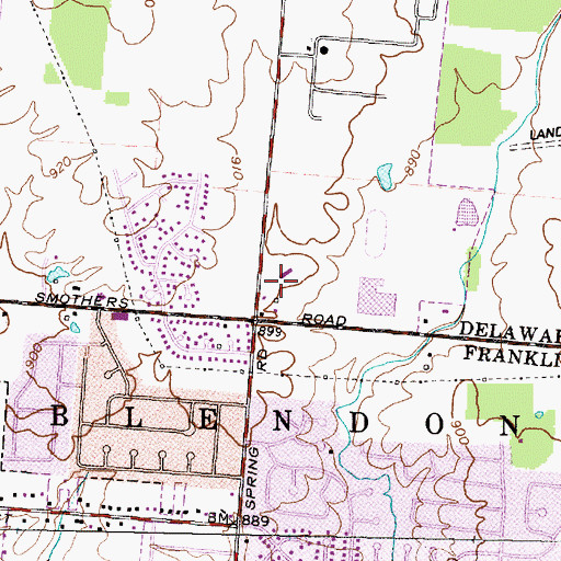 Topographic Map of Robert Frost Elementary School, OH