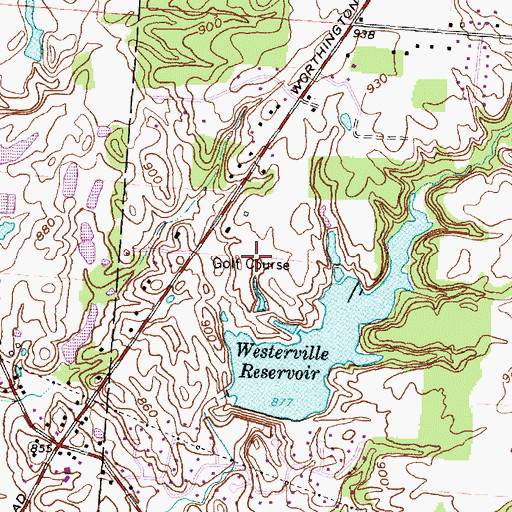Topographic Map of The Lakes Country Club, OH