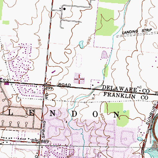 Topographic Map of Westerville North High School, OH