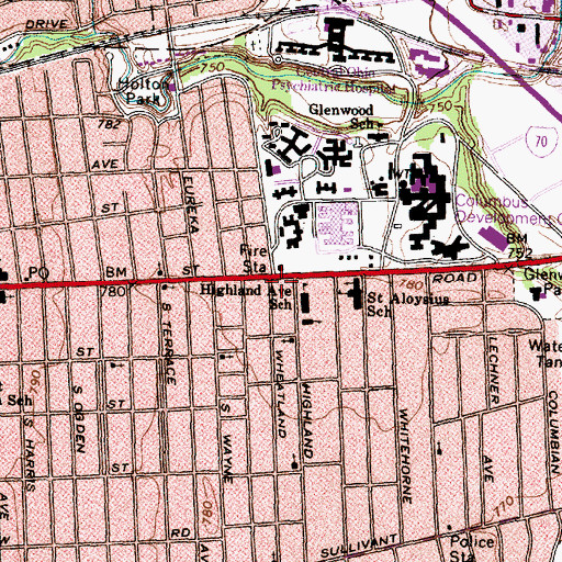 Topographic Map of World Outreach for Christ Tabernacle of Truth, OH