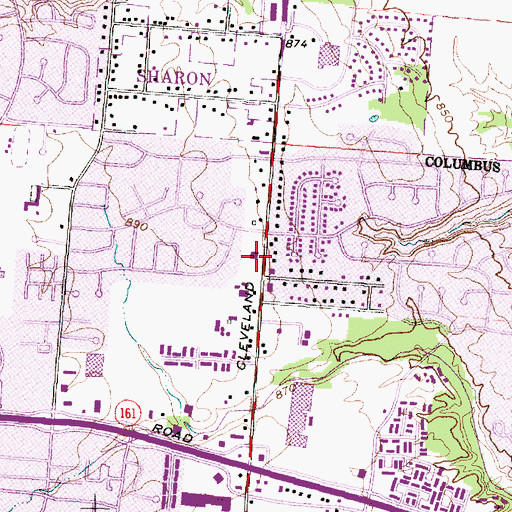 Topographic Map of Living Christ Lutheran Church, OH