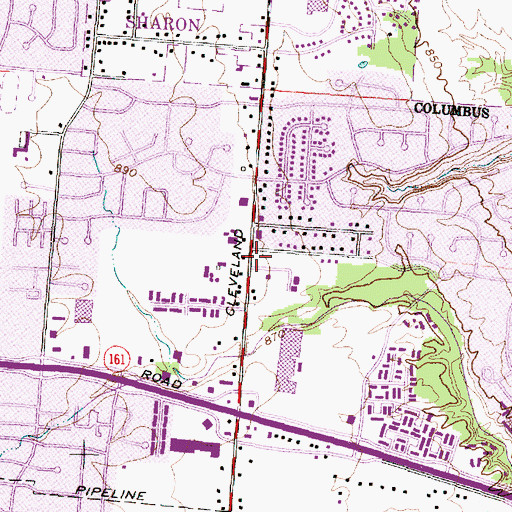 Topographic Map of Saint John Chrysostom Byzantine Catholic Church, OH