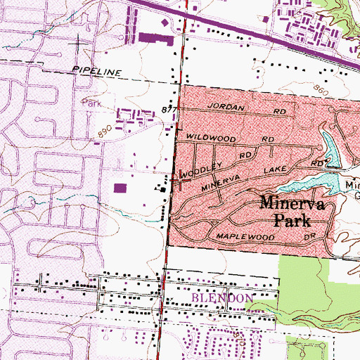 Topographic Map of Faith Christian Center, OH