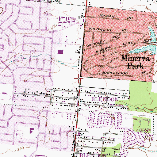Topographic Map of Columbus Baptist Temple, OH