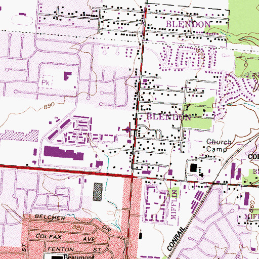 Topographic Map of Northland Church of Christ, OH